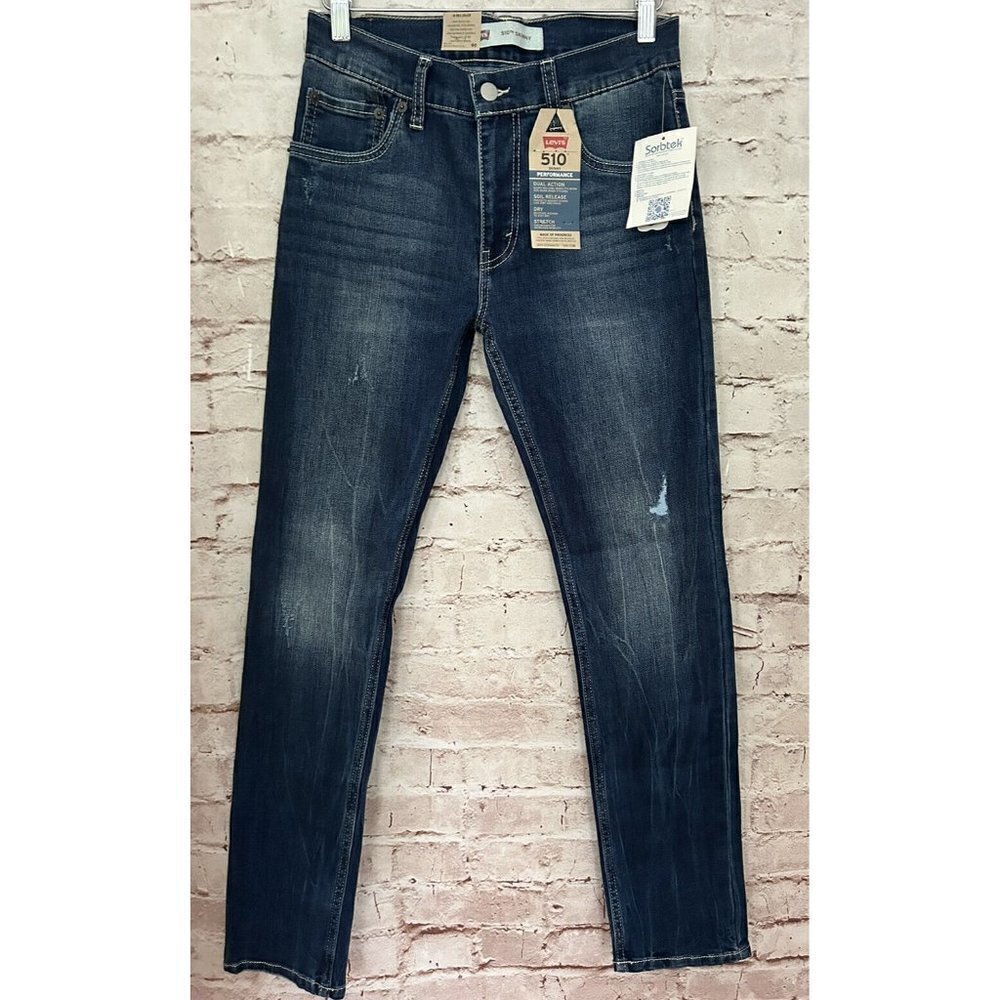 LEVI'S Jeans Boys 16 Reg 28 x 28 510 Performance Skinny Stretch Soil Release Dry